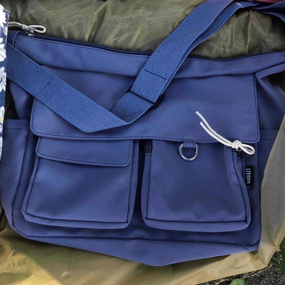 Blue messenger bag
